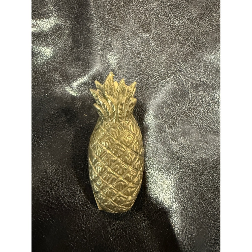 Vintage Brass Pineapple Paper Clip Holder Desk Accessory 1980 Penco‎ Industries